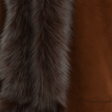 Hooded Long Suede Toscana Gilet Whisky: KB-694