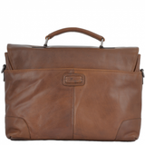 Soft Leather Handcrafted Briefcase Tan : Elliot