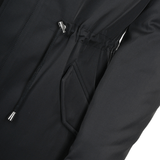Hooded Raccoon Fur Parka Black: E 8085 F
