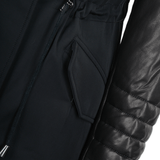 Hooded Racoon Tipped Fur Parka Black: 8085 FL
