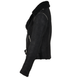 Belted Biker 2-in-1 Biker Pilot Jacket Black/snu: 120-15