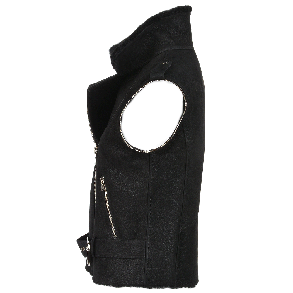 Belted Biker 2-in-1 Biker Pilot Jacket Black/snu: 120-15