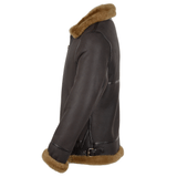 Hand Buffed Soft Sheepskin Pilot Jacket Brown/ ginger: KE B3