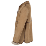 Lamb Shearling Mandarin Collar Jacket Honey: KB 679