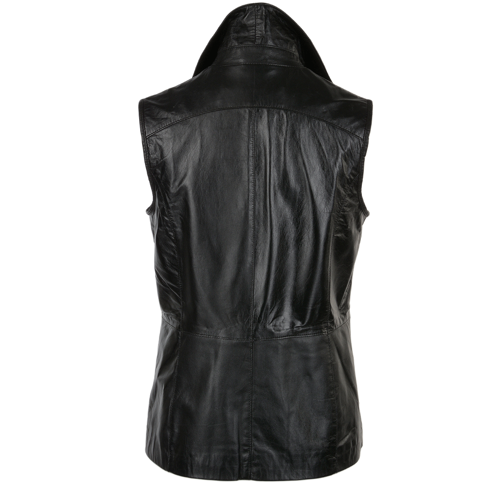 Leather Gilet Black/app: FO-GILLET 2