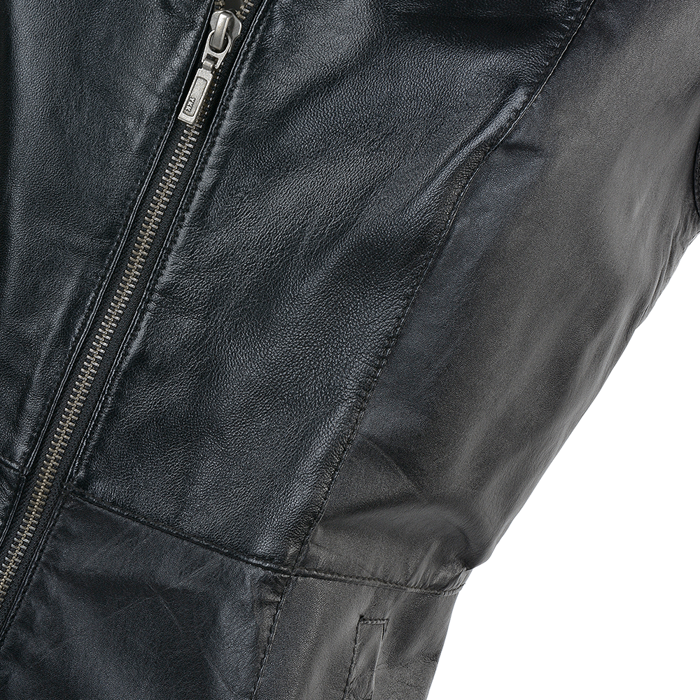 Leather Gilet Black/app: FO-GILLET 2