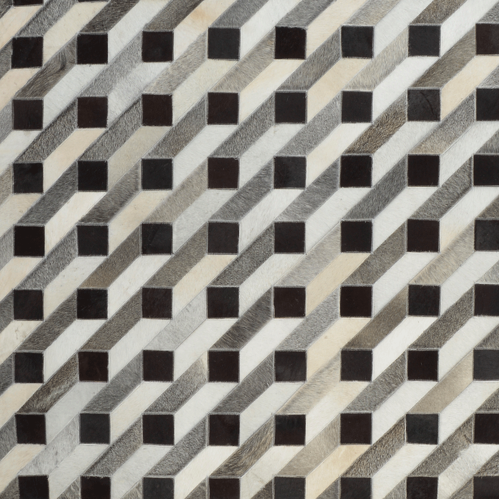 Hair On Hide Rug Gray/Charcoal: ASH 01