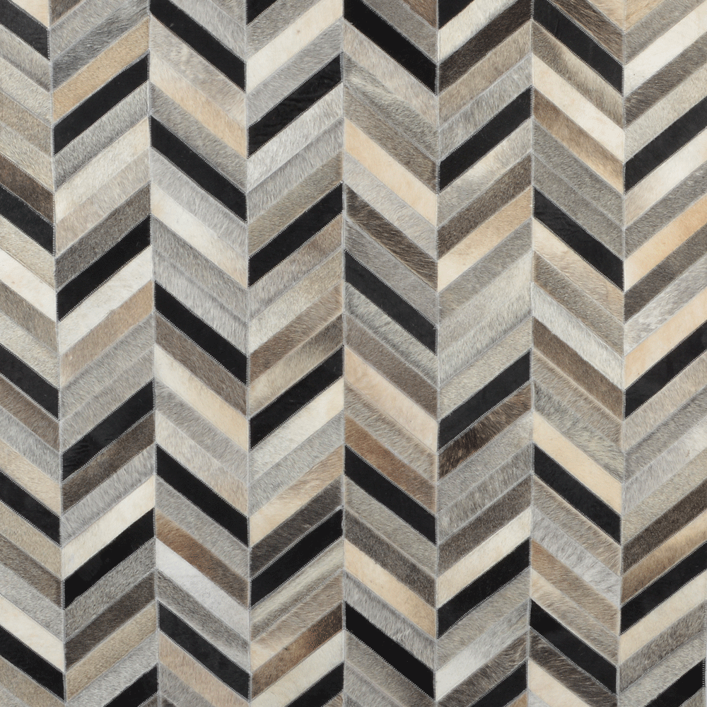 Hair On Hide Rug Light Grey/ Charcoal: ASH 02