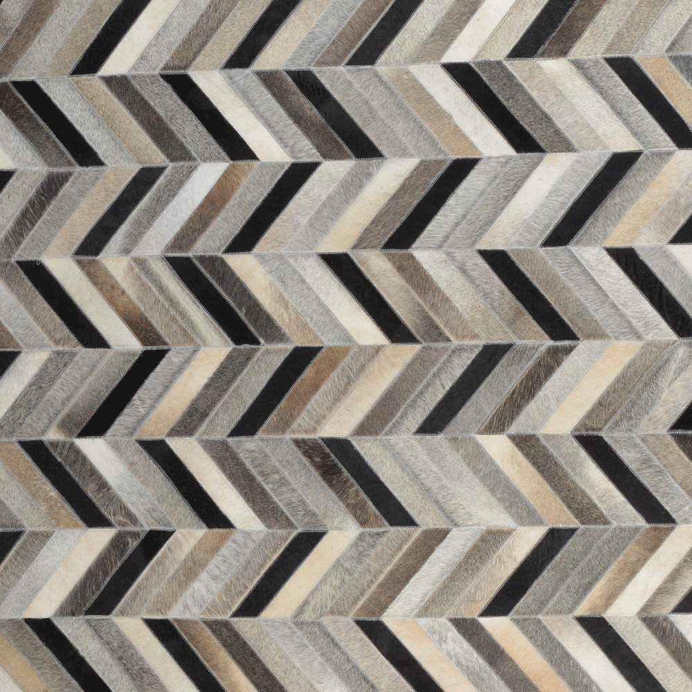 Hair On Hide Rug Light Grey/ Charcoal: ASH 02