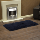 Mongolian Lamb Fur Rug Blue: MONGOLIAN RUG