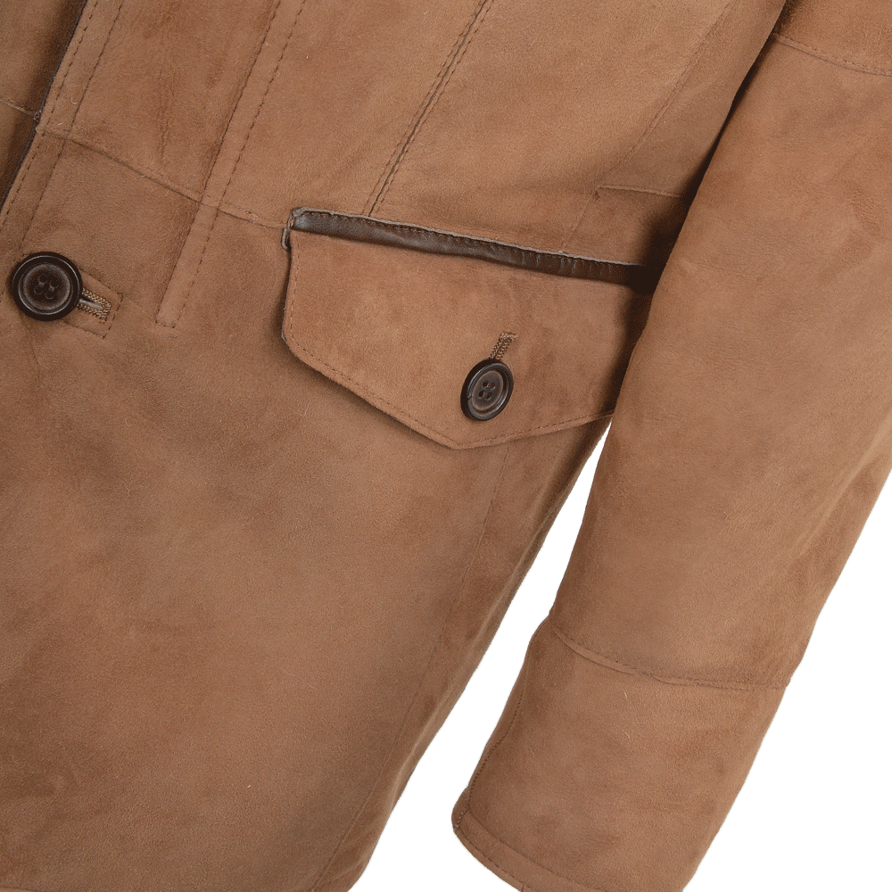 Shearling Coat  Tan/snu: KE-183