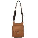 Small Columbian Leather Travel Bag Tan : 8142