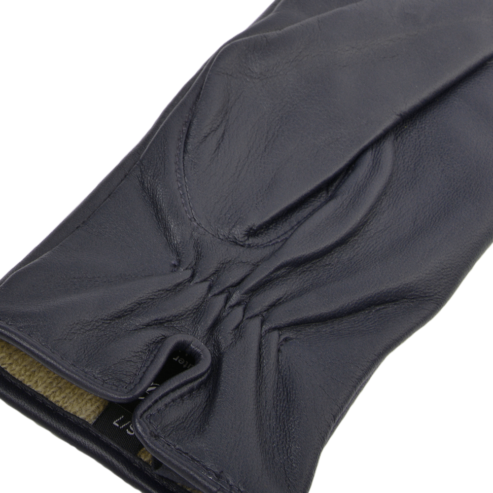 Leather Gloves Navy : 401