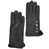 Button Detail Leather Gloves  Black : 109