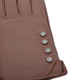 Button Detail Leather Gloves Tan : 109