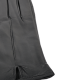 Touch Screen Friendly Two Tone Leather Gloves Black/Black :  137