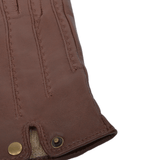 Stitch Detail Leather Gloves Tan : 733