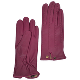 Stitch Detail Leather Gloves Shiraz : 733