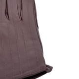 Leather Gloves With Suede Finger Detail Wine : 175