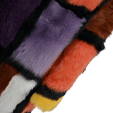 Luxury Patchwork Art Reversible Sheepskin Coat  Multi: MULTI TOSCANA