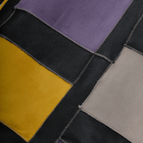 Luxury Patchwork Art Reversible Sheepskin Coat  Multi: MULTI TOSCANA