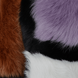 Luxury Patchwork Art Reversible Sheepskin Coat  Multi: MULTI TOSCANA