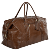 Extra Large Vegetable Tanned Leather Travel Holdall Chestnut : Lewis