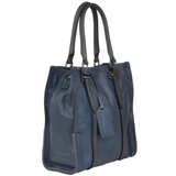 The Bridge Unisex Small Travel Shopper Bag Blue - 00650041P 2K