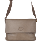 The Bridge Full Grain Italian Messenger Bag Dove Grey - 54063 79 11 NH