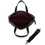 The Bridge Full Grain Italian Leather Laptop Bag  Black/ palladium - 064071 2F 20 NH