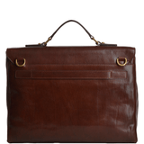 The Bridge Medium Italian Travel Briefcase With Lock Brown - 64225 01 14 NH