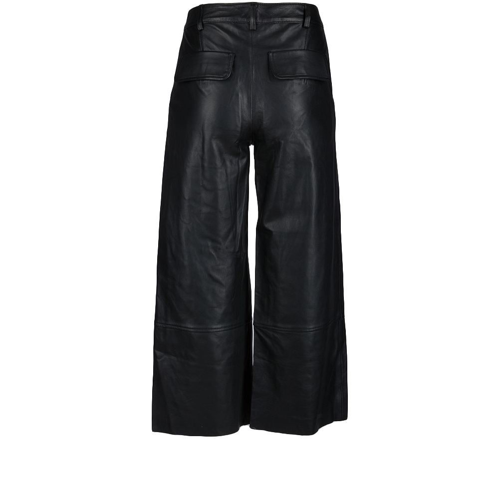Womens Leather Jeans  Black/ Nappa: PADDLE PUSHERS