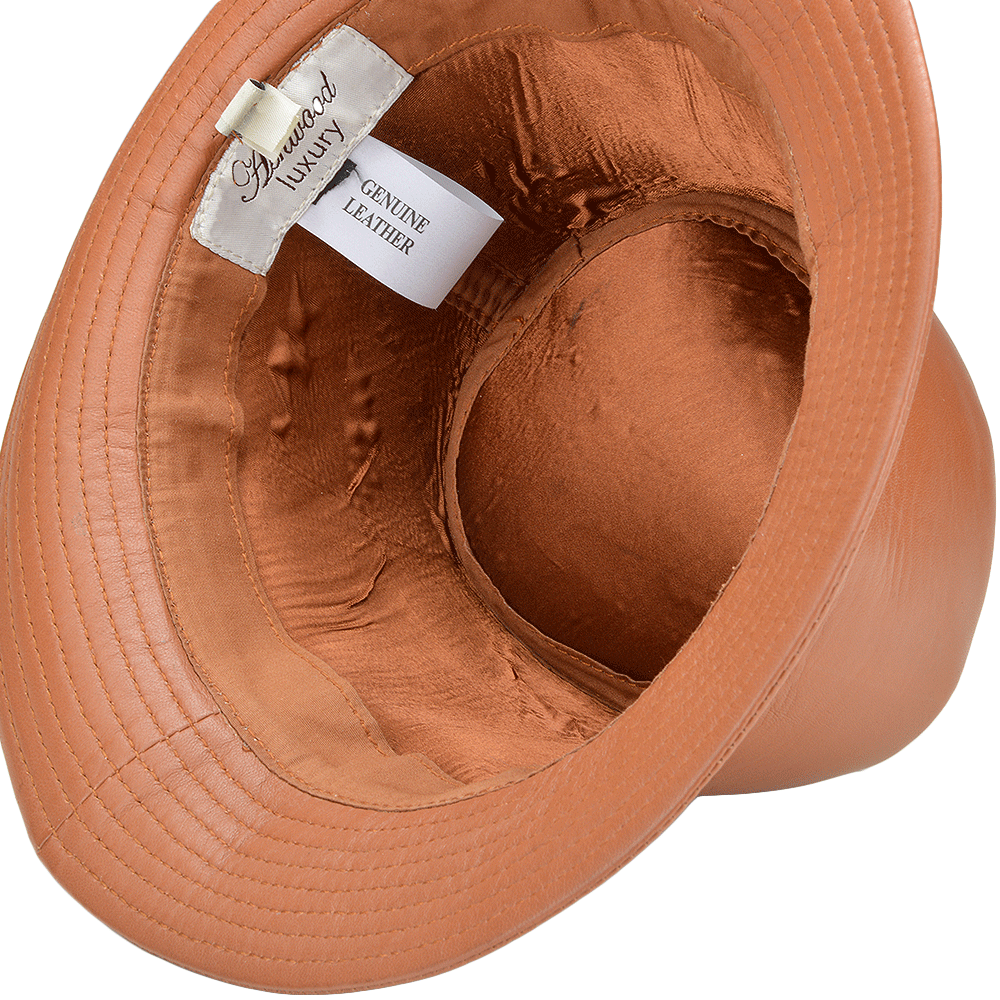 All Leather Gentleman's Hat Tan: GENTLEMEN HAT