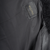 Vegetable Tanned Leather Jacket With Detachable Shearling Collar Black: EM 101