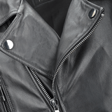 Vegetable Tanned Leather  Biker Jacket Black: EM 102
