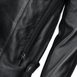 Vegetable Tanned Ribbed Leather Jacket Black: 1716