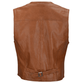 Leather Waistcoat Tan/app: MEN VEST