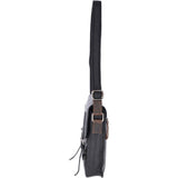 Leather Vintage Flight Shoulder Bag Black/mud : F-84
