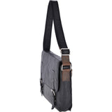 Leather Vintage Messenger Bag Black/mud : F-85