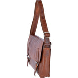 Leather Vintage Messenger Bag Tan : F-85