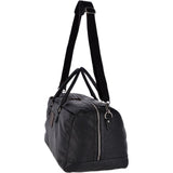 Large Leather Vintage Holdall Black/mud : F-87