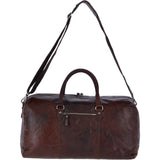 Large Leather Vintage Holdall Brandy: F-87