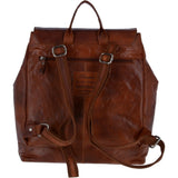 Unisex Leather Vintage Backpack Tan : F-86