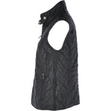Diamond Quilted Leather Gilet Green: RIGDEN GILLET