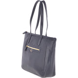 Medium Leather Handbag Navy : 62121