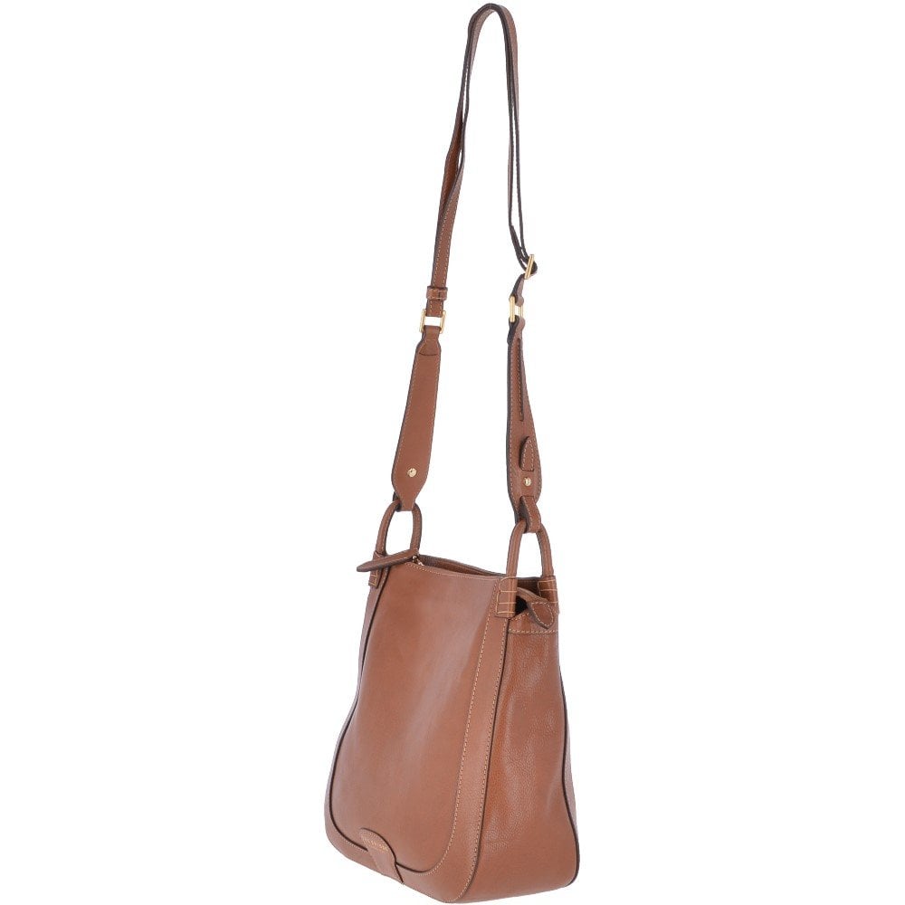 The Bridge Full Grain Italian Leather Shoulder Bag Havana Gold - 040715 1P 2C NH
