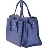 The Bridge Large  Italian Leather Large Work Bag French Blue/ruthenium : 70006 85 4Y NH