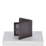 Vegetable Tanned 8 Card, ID & Coins & Zip Billfold Tab Leather Wallet Brown : 1258-VT