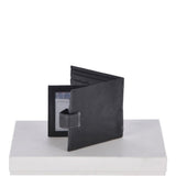 Crumble 8 Card, ID & Coins Bill Fold Tab Wallet Black/crum : 1411 C