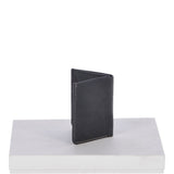 Cow Waxy Leather Classic 6 Card Bill-Fold  Wallet Black : 1556